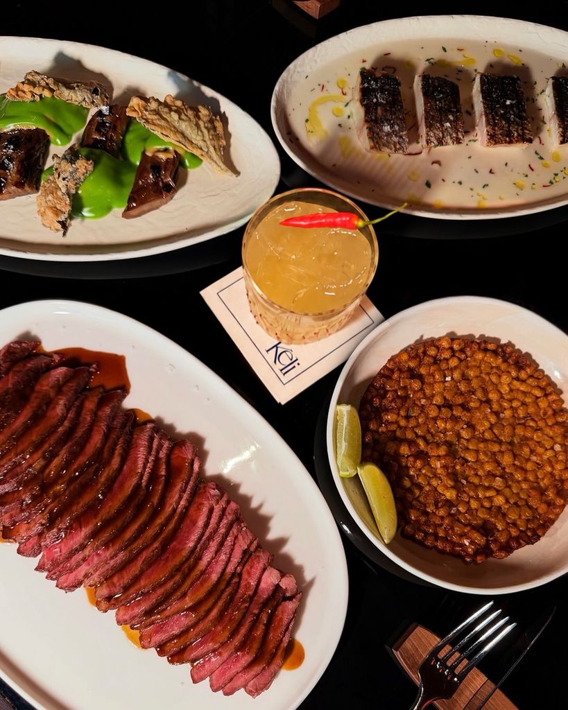 Selección de platos de Keli para compartir